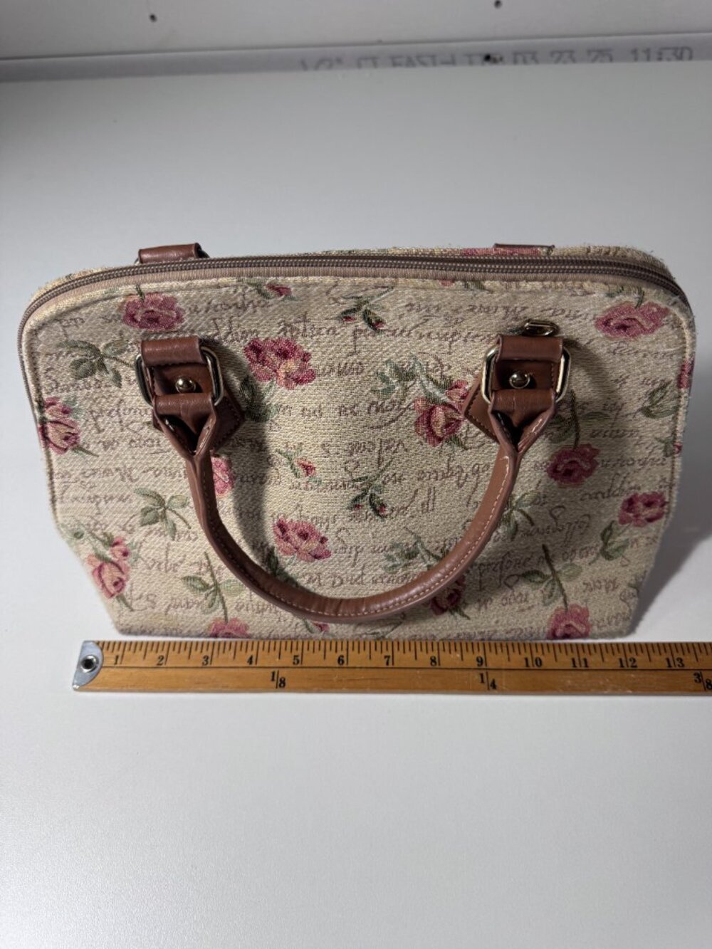 Signare Floral Tapestry Handbag Cottagecore Rose Print Purse - Picture 5 of 11